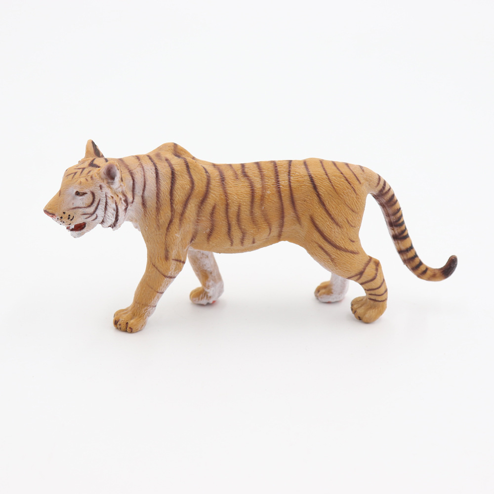 Simulation tiger model solid wildlife sculpture static children's early education cognitive toy