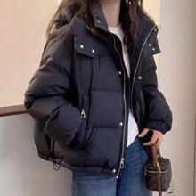 大码加厚连帽女韩版小个子短款保暖面包服冬季新款棉服外套