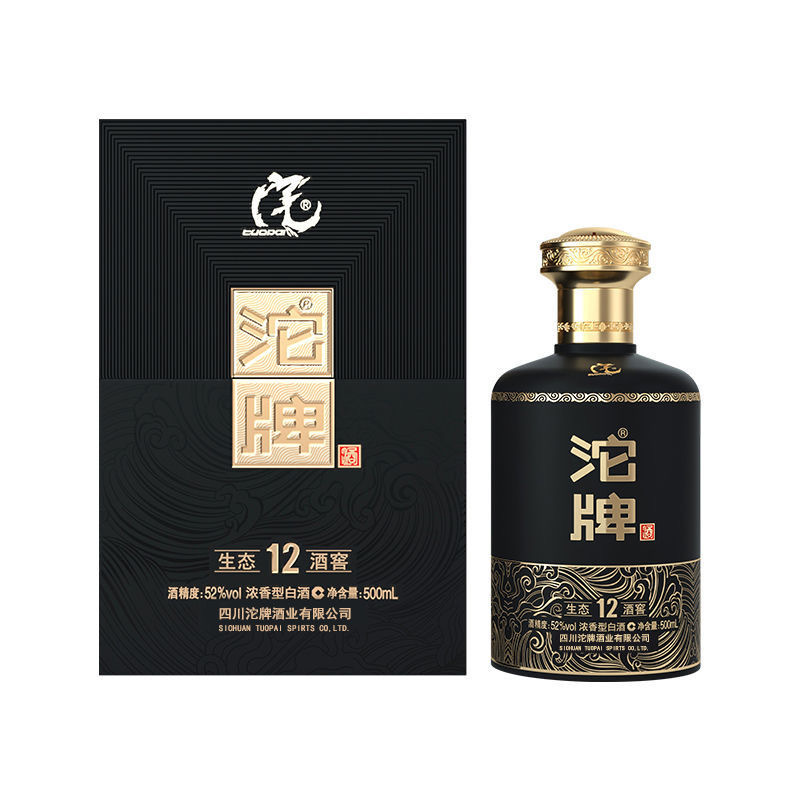沱牌白酒生态12酒窖52度500ml*6瓶礼盒浓香型白酒整箱批发粮食酒