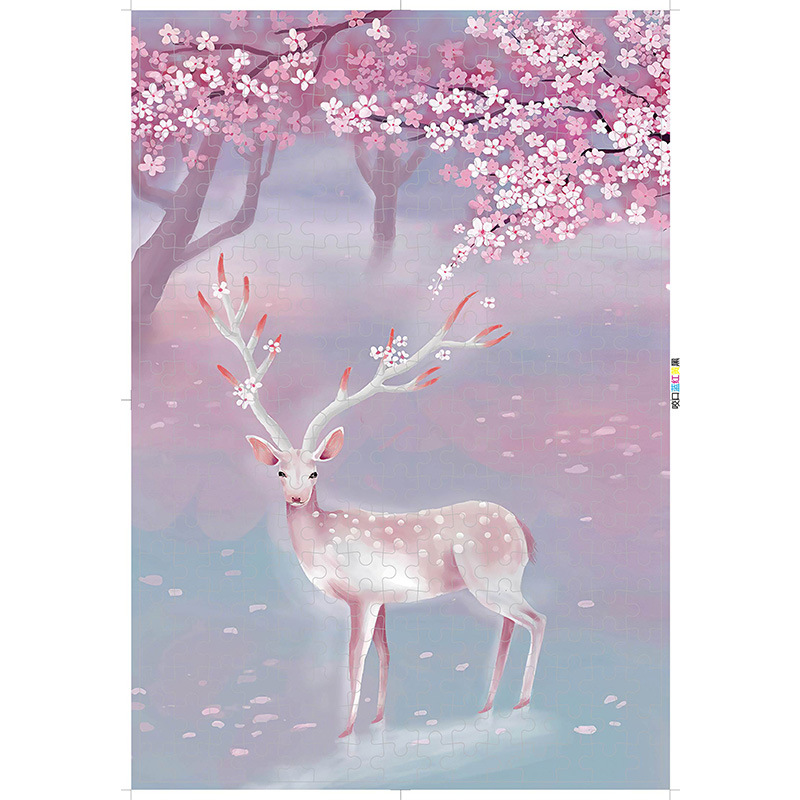 Ventas directas de la fábrica 300 unidades paisaje dibujos animados niños juguetes educativos vacaciones Navidad regalo rompecabezas madera