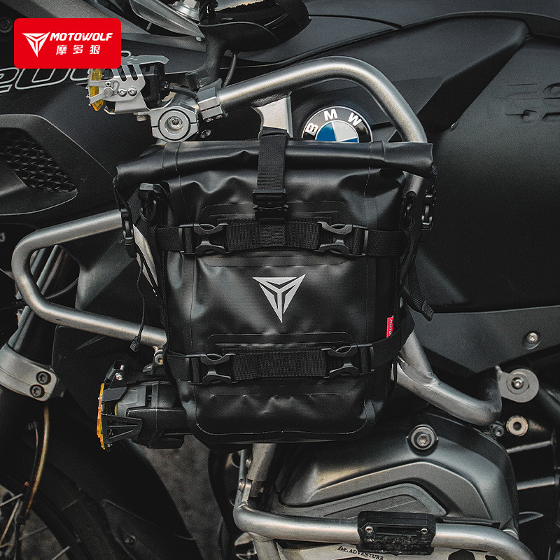 Bolsa de protección de barras impermeable para motocicleta Bolsa lateral de protección de barras modificada para motocicleta Bolsa impermeable de desmontaje rápido Bolsa de coche multifuncional de gran capacidad