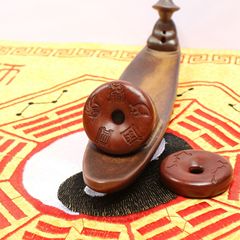 雷擊棗木五嶽真形背面七星平安扣掛件吊墜道家法器隨身配飾老料