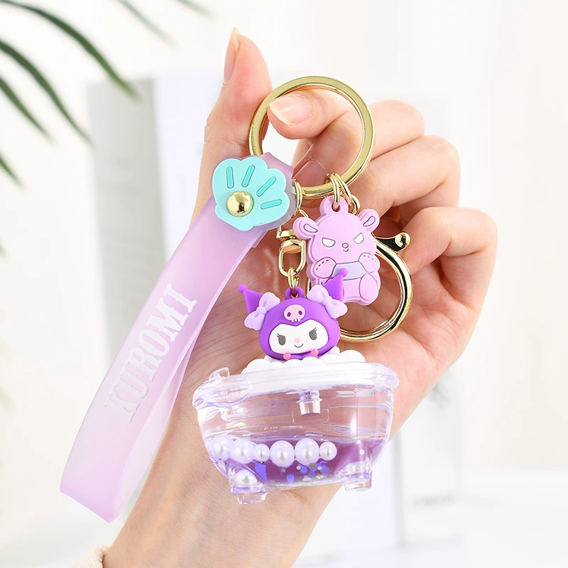 Sanrio, оригинальный мультяшный брелок, для автомобильных ключей, подвеска, аксессуар, высококачественный стиль