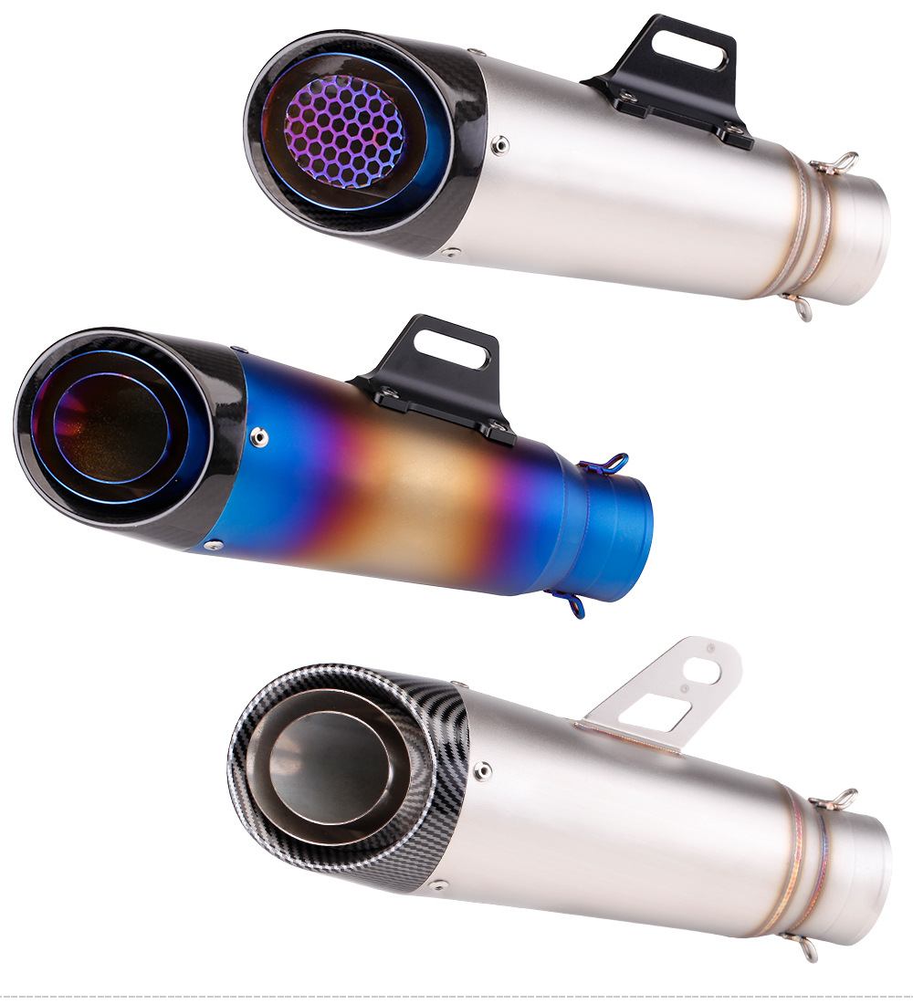 Motorcycle exhaust pipe modification NINJA 400 650 Z900 R3 race 350SC exhaust pipe bevel two or three layers