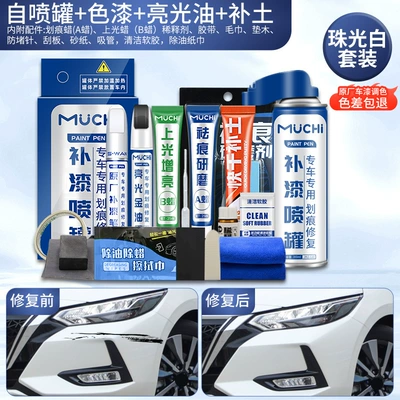 Paint Pen — Avtomobil boya qələmləri - pearlescent-white-self-spray-repair-10-piece-set-large-capacity-suitable-for-novices-4s-exclusive-original-paint