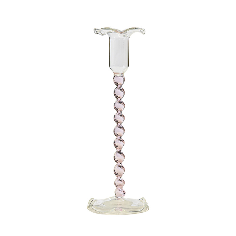 Brotos europeos de flores altos pies candelabros retro color espiral candelabros bodas decorativos de escritorio para el hogar