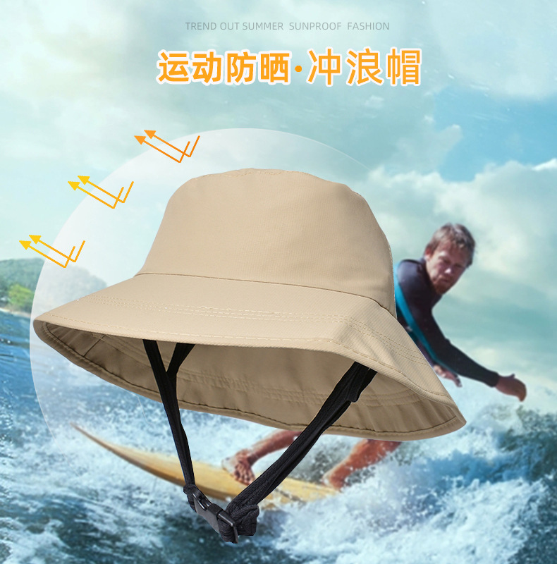 Wasserdichter Sonnenhut mit breiter Krempe, UV-Schutz, packbarer Safari-Bonnet-Hut für Männer und Frauen, Sommer-Outdoor-Strandmodell 8264 – Detail 2