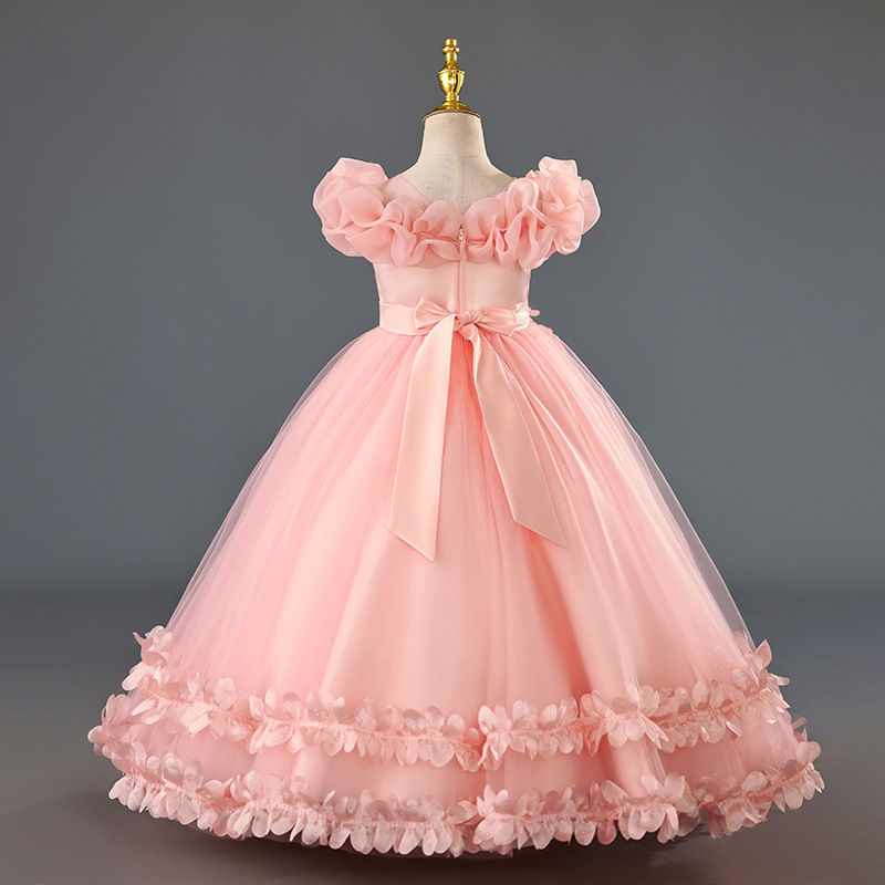 Niñas lujosas vestidos de fiesta sin mangas vestidos de novia para niños grandes vestidos de princesa para niñas nuevas faldas europeas y americanas al por mayor transfronterizas