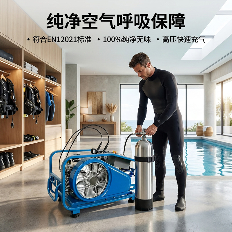Tahu Fully Automatic Frame-Type Plc-Controlled 30Mpa Diving Breathing Air Compressor Complies with En12021 Standard