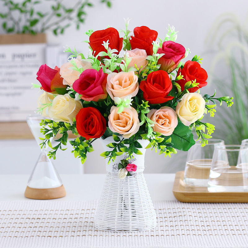 Coffee Table, Dining Table Decorations, Floral Refrigerator Display, Silk Flowers, Artificial Flowers, Living Room Plastic Fake Flower Set, Dried Bouquet Potted Plants