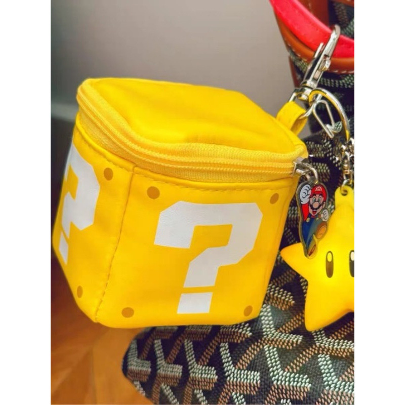 Spot japonés Super Mario interrogación colgante lápiz labial bolsa de almacenamiento de artículos diversos interrogación mini bolsa pequeña cosa linda