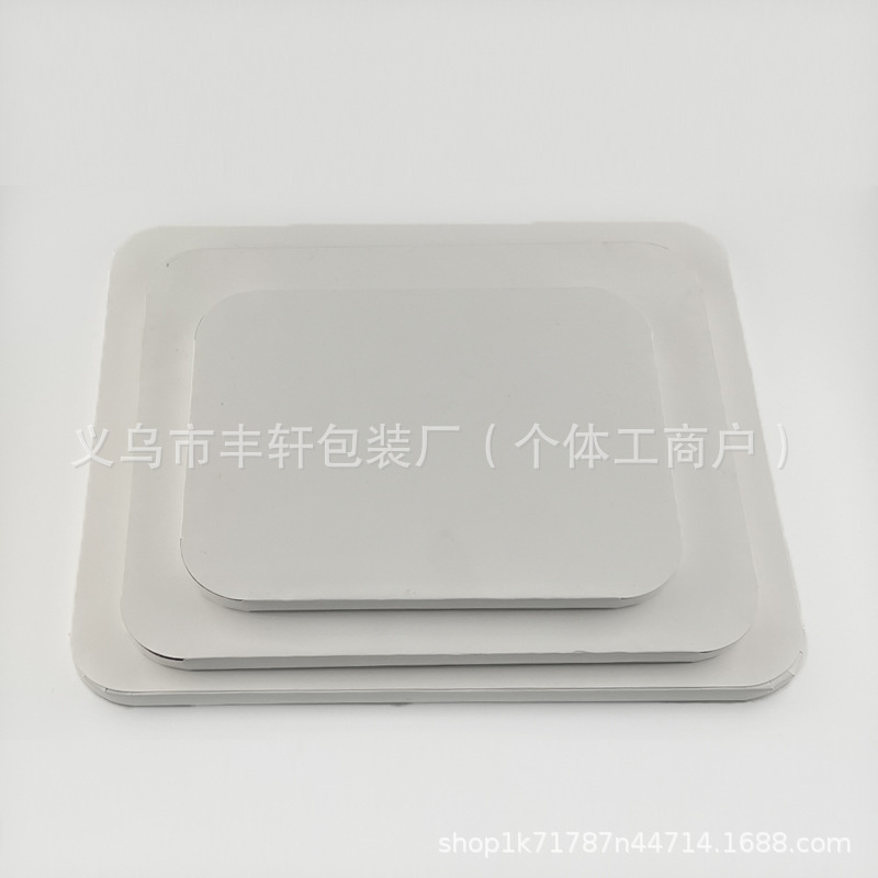 Placa de transferencia de bandeja cuadrada de ángulo redondeado, base de pastel, papel de panal corrugado, almohadilla de pastel, base de pastel, cartón de base