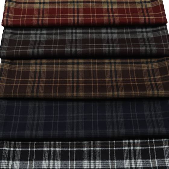 Tr Woven Stretch Autumn and Winter Plaid Shirt Blazer Retro British Style Luggage Shoes and Hats Fashion Decorative Fabric