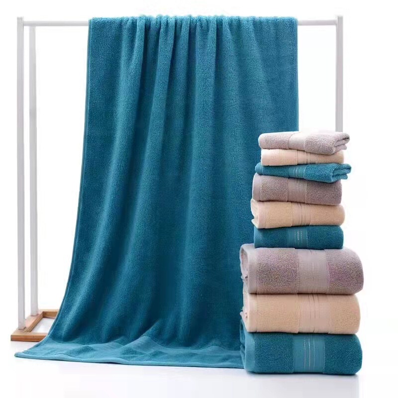 Bath Towel Wholesale Cotton Extra Large Thickened Plain Gold Silk Bath Towel Home Daily Use Adult Soft Absorbent Bath Towel
