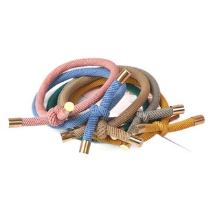 Spiral Pattern Hair Rope Thick Knot Hair Ring Simple Japanese Style Elegant Color Hair Strap Women's Fresh Hair Rope