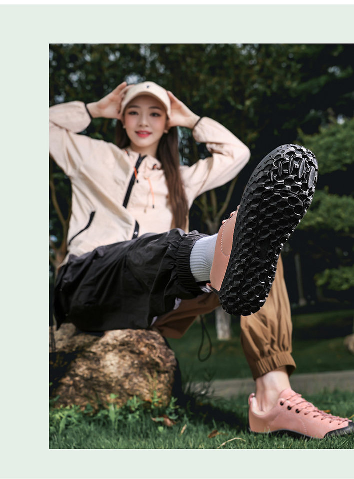 Giày thể thao nam cỡ lớn mũi rộng, giày sneaker lưới thoáng khí đi bộ đường dài, đế bằng — Hồng phấn, Màu be, Xanh lá cây, màu đen chi tiết 23