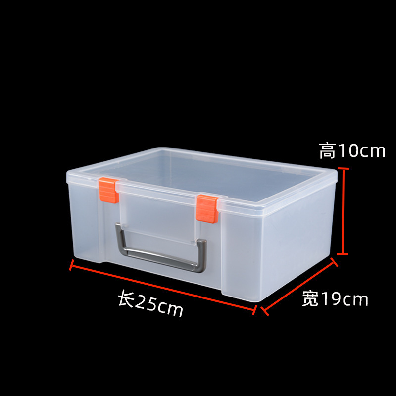 批发收纳箱档案纳盒整理盒家用样盒零件盒翻盖工具盒子透明塑料盒|undefined