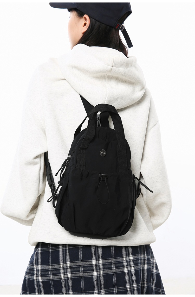 Backpack Men's And Women's 2025 Multifunctional Breast Bag Lightweight Nylon Cloth Bag Single Shoulder High Value Work Commuter Messenger Bag_voghion.com