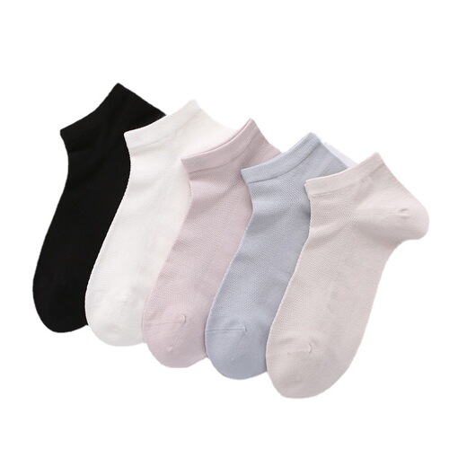 Silunqi 915505 women's mulberry silk socks summer breathable mesh ultra-thin silk soft and comfortable boat socks