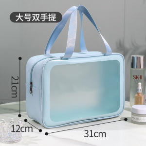 Large blue two-hand tote bag (bonus sticker)