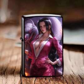海贼王女帝煤油机 动漫性感卡通人物创意图片打火机 防风打火机