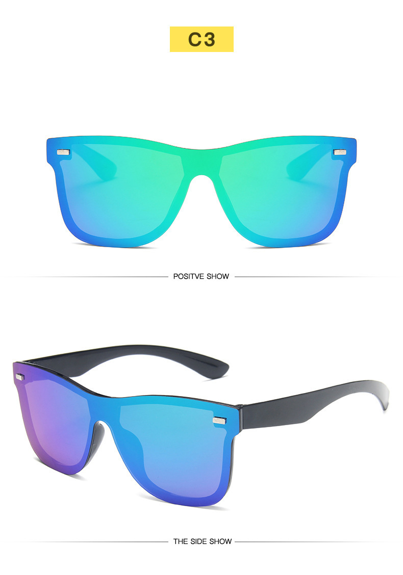 European And American Trendy Women's Large-frame Personalized Sunglasses Men's Dazzling Reflective Mercury Windshield One-piece Sunglasses_viptrois.com