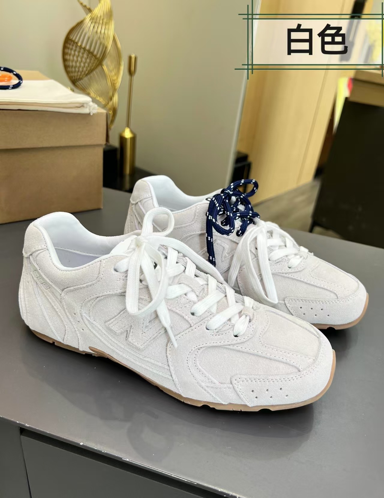 Zapatillas deportivas Agande de suela blanda y punta redonda, estilo casual y sencillo, con cordones bicolor de la marca Miaojia 530, estilo versátil para parejas.