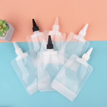 翻盖尖嘴盖千秋盖便携密封塑料乳液泵液体透明自立吸嘴包装袋