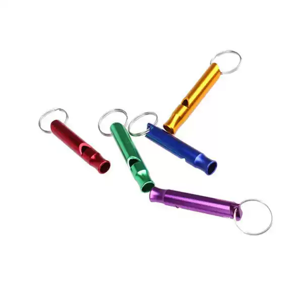 Outdoor Portable Fire-Fighting Aluminum Alloy Whistle, Small Whistle, Aluminum Alloy Survival Training Keychain Whistle