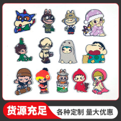 国境を越えて人気の高い漫画アニメキャラクター刺繍ワッペンDIYバッグ衣類アクセサリーパッチステッカー縫い付け不要刺繍ステッカー
