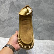 2025新款短靴皮毛一体冬季加厚保暖厚底防滑雪地靴女面包棉鞋时尚