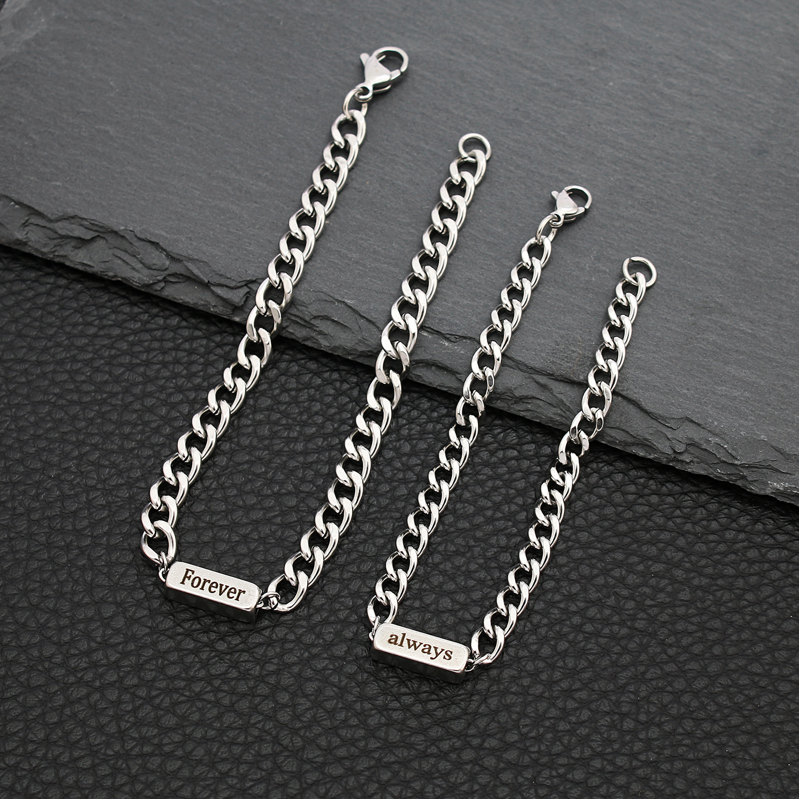Letter Casual Simple Style 304 Stainless Steel Bracelets In Bulk display picture 20