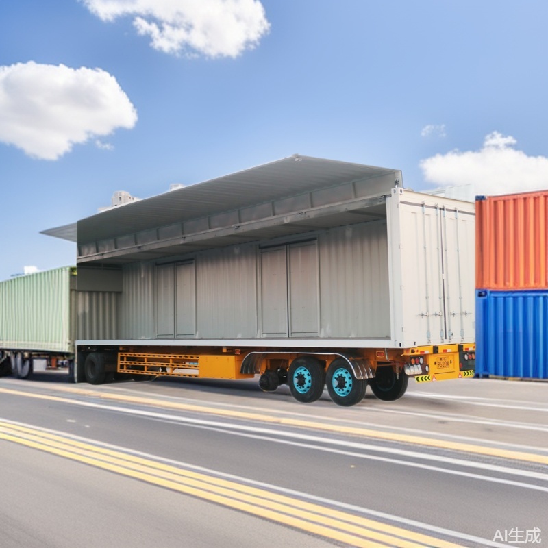 飞翼设计非标单侧展翼集装箱与侧开门集装箱相结合物流集装箱