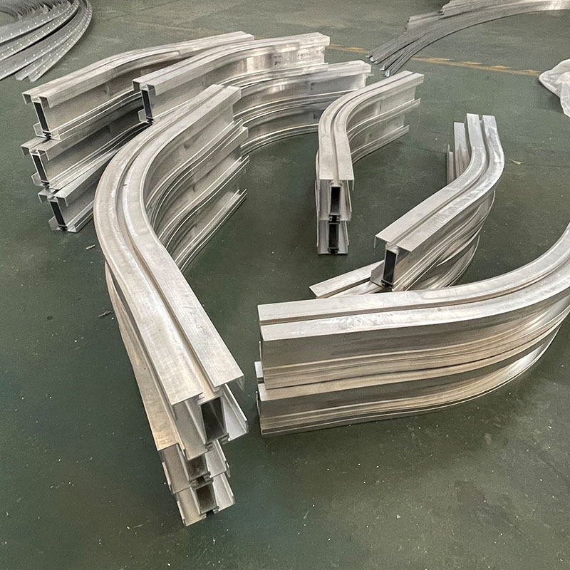 105输送梁铝材整梁铝型材轨道垂直弯头弯度60度柔性链铝合金