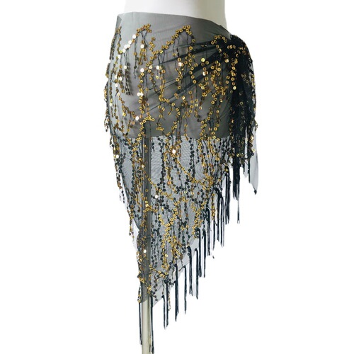 Belly dance waist chain for women  new practice clothes hip scarf beginners triangle scarf tassel belt girdle