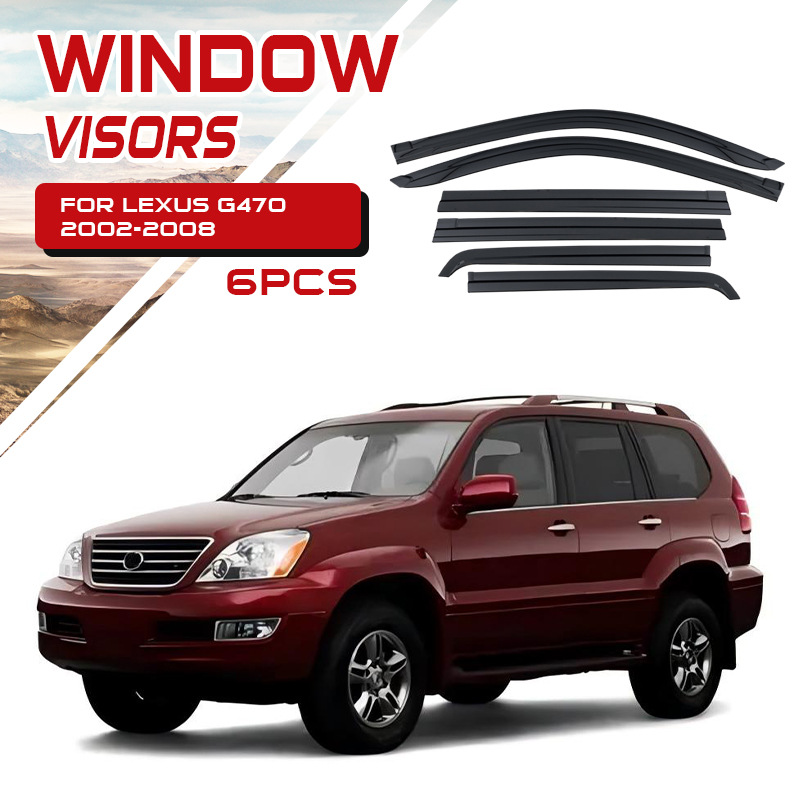 Visera para Ventana de Coche, Protector de Lluvia, Compatible con Lexus LX600 LX700 LX570 GX400 460