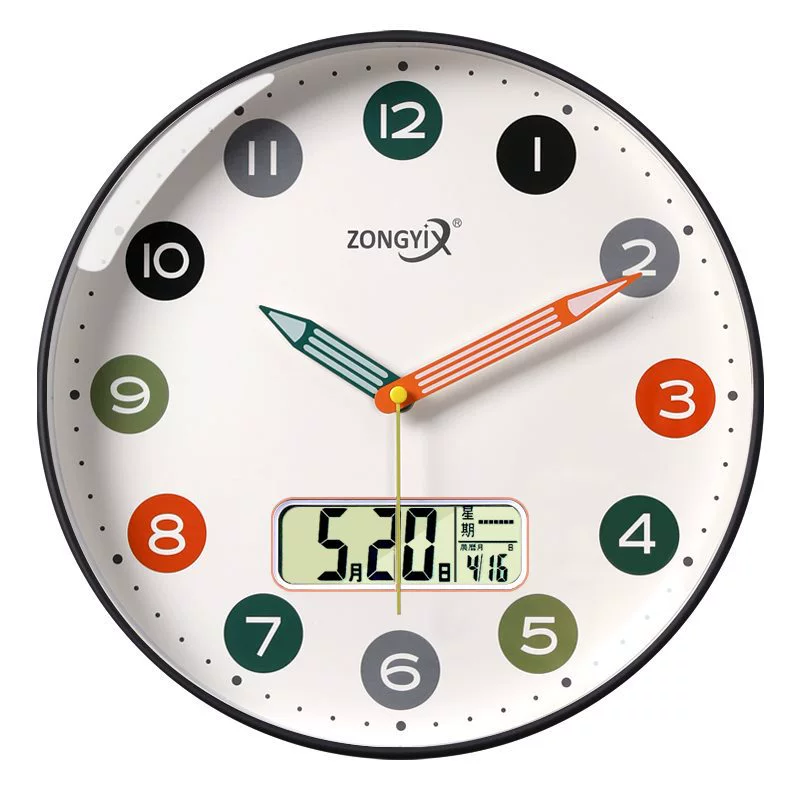 Quartz creative wall calendar, watch, internet celebrity