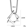 Triangle, necklace hip-hop style, pendant suitable for men and women for beloved, Korean style, simple and elegant design, internet celebrity