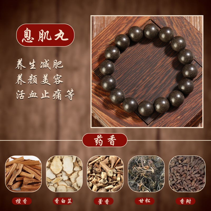 手工合香珠古法香珠理疗安神时尚手串佛珠中药药香珠单颗工厂批发|undefined