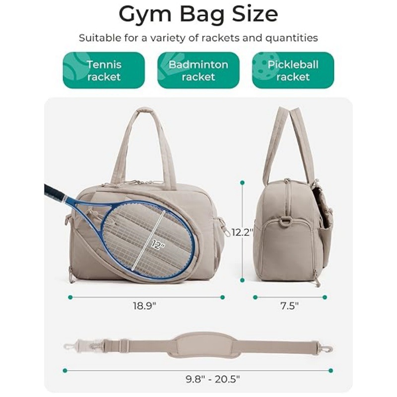 E-commerce transfronterizo venta caliente de fin de semana al aire libre bolsas de raqueta de tenis, bolsas de tenis, bolsas especiales