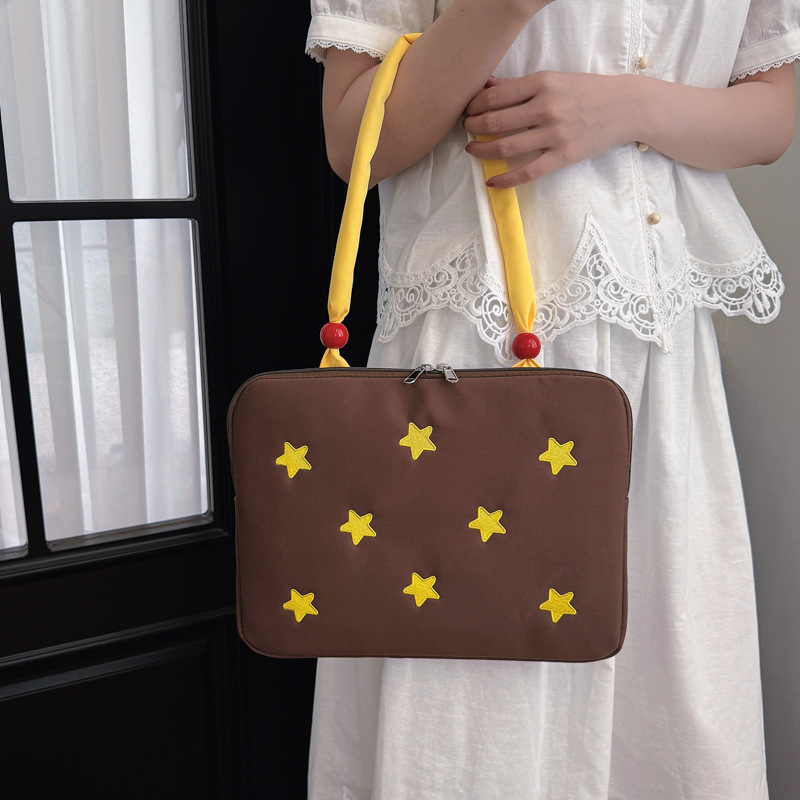 Star Embroidery Tablet Bag 11inch 13inch Inner Sleeve Korean Ins Style Portable Shockproof Protective Case
