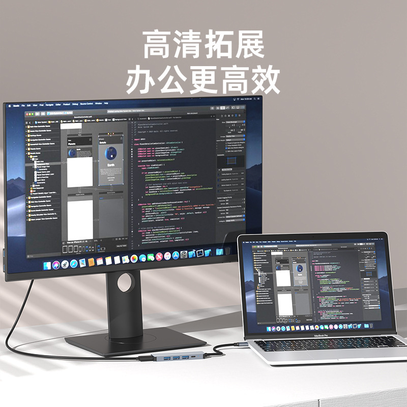 五合一拡張ドックtypec3.0-HDMI多機能拡張ドックPD100W 5 IN 1usbハブ|undefined