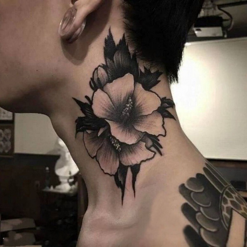 Tattoo Stickers for Men and Women, Waterproof and Long-Lasting, Flower Arm, Neck Tattoo, Rose, Popular, Dark Style, Non-Permanent, 1 Year Ins Style Tattoo Stickers for Men and Women, Waterproof and Long-Lasting, Flower Arm, Neck Tattoo, Rose, Popular, Dark Style, Non-Permanent, 1 Year Ins Style