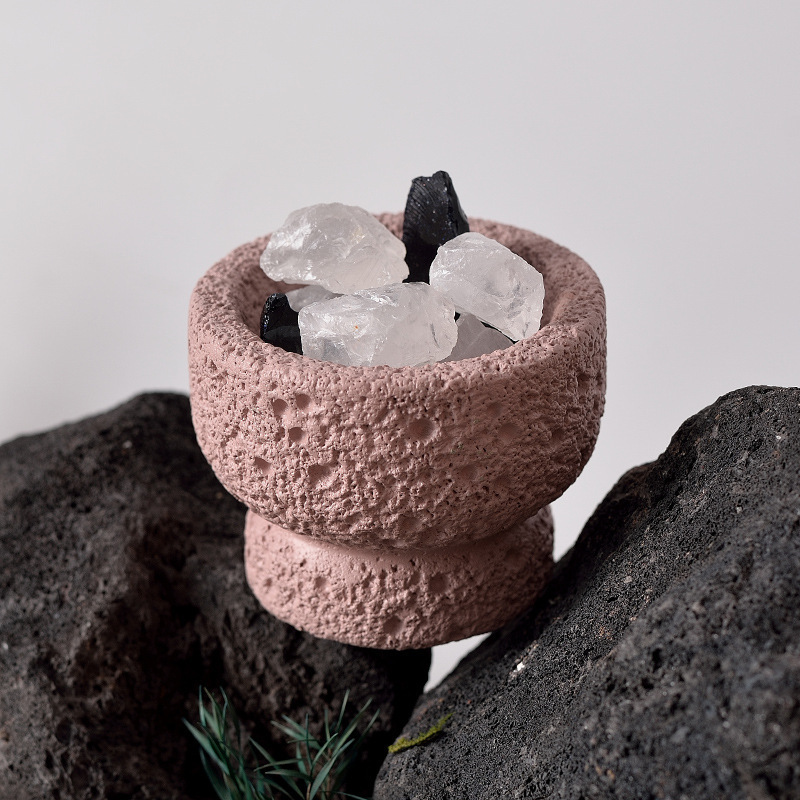 Cross-Border Cement Space Texture Aromatherapy Candle Cup DIY Candle Empty Cup Diffuser Stone Fireless Fragrance Container Ornaments
