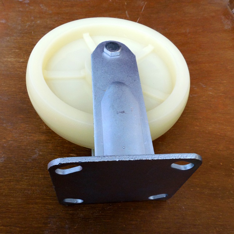 供应8寸重型白尼龙脚轮 工业定向脚轮 定向脚轮