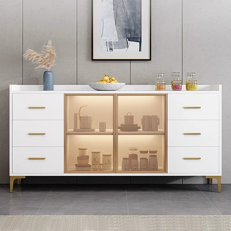 Jmo Simple Wall-Mounted Cupboard Storage Cabinet Living Room Light Luxury Storage Cabinet Microwave Cabinet Tea Cabinet Wine Cabinet Sideboard