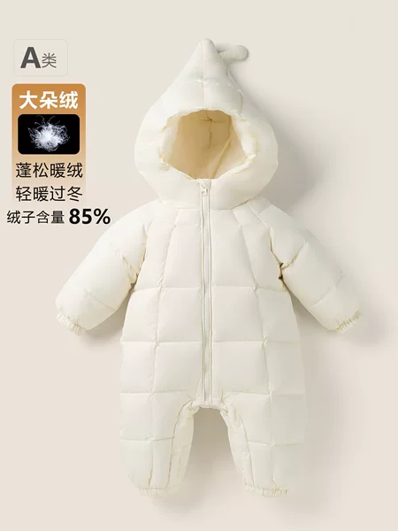 Baby down jumpsuit, winter newborn outerwear, unisex baby thickened outerwear, crawling suit, outer jacket