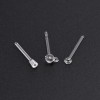 Transparent plastic ear blocking flat needle cup with needle bowl needle earrings Material sheep ear pier