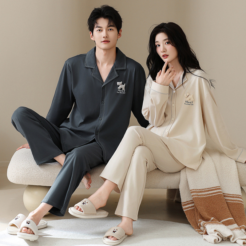 2025 New Autum Couple Suit, Comfortable Lyocell Tencel Cotton Cardigan Style Home Clothes That Can Be Worn Outside 2025 New Autum Couple Suit, Comfortable Lyocell Tencel Cotton Cardigan Style Home Clothes That Can Be Worn Outside