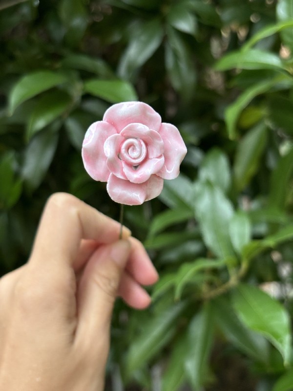 Zhaozhu Jingdezhen 高温手作りセラミックフラワーフル模擬花花瓶装飾花束ガールフレンドギフト|undefined